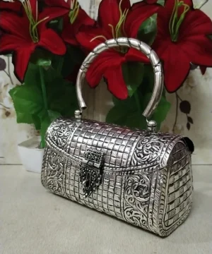 German Silver Sandook Clutch