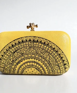 Sunshine Mandala Pattachitra Clutch