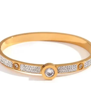 Pav? Crystal Statement Bangle