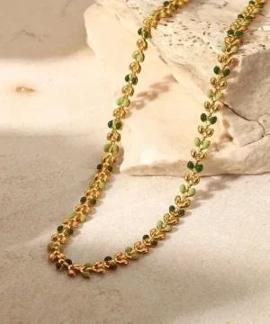 Verdant Gold Leaf Necklace