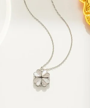 Lucky Bloom Clover Pendant Necklace