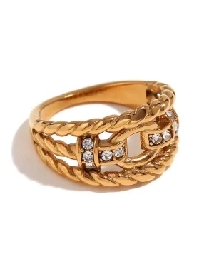 Golden Chainlink Luxe Ring