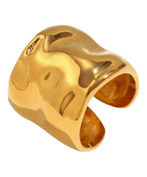 Molten Gold Cuff Ring