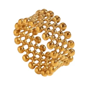 Golden Mesh Dome Ring
