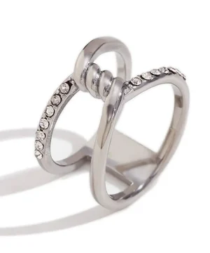 Silver Knot Dual Band Ring