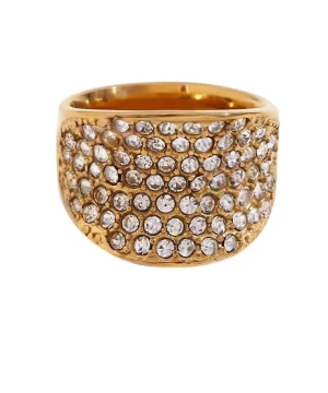 Golden Dome Pave Ring