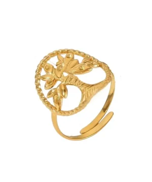 Tree of Life Adjustable Ring