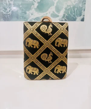 Royal Noir Heritage Silk Clutch