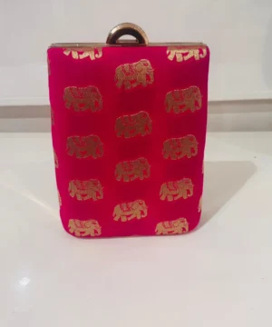 Rani Gulab Elephant Silk Clutch
