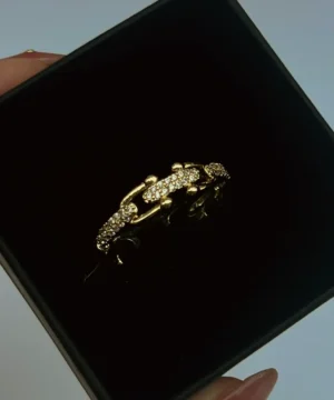 Gold Chain Ring - Modern Link