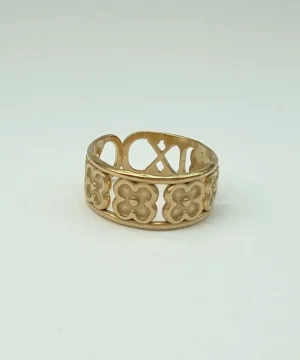 Ornate Lattice Band - The Fleur crest ring
