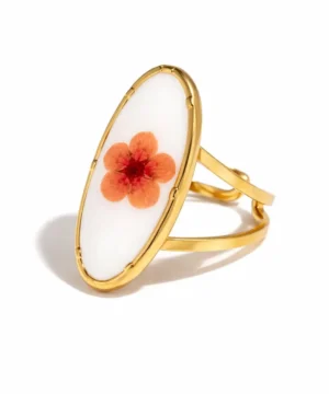 Wildflower Cameo Ring - Marigold Bloom