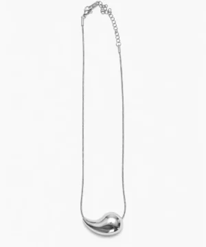 Silver Sculpted Pendant Necklace