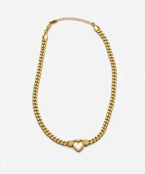 Gold Heart Chain Necklace
