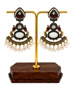 Royal Pearl Chandbali Statement Earrings