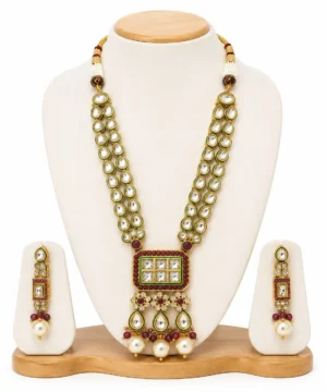 Royal Kundan Pearl Necklace Set