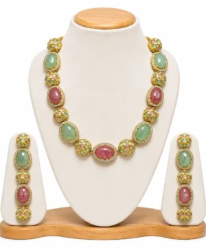 Pastel Stone Designer Necklace Set