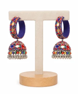 Multicolor Boho Hoop Jhumka Earrings